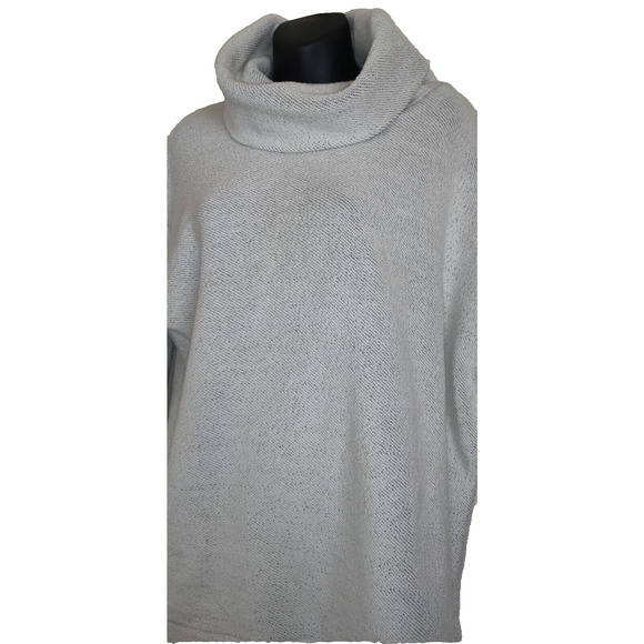 Ava & Viv Cowl Neck Sweater Size X (14) HEAVY DUTY KNIT Outdoor Warm WHITE Gray - Picture 8 of 16